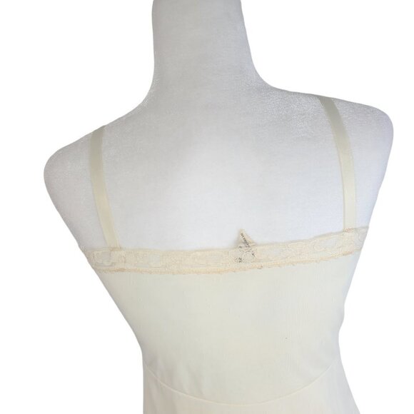 Vintage ARISTOCRAT Off White LACE 1950'S Slip Dress Negligee Nightgown - Picture 6 of 9
